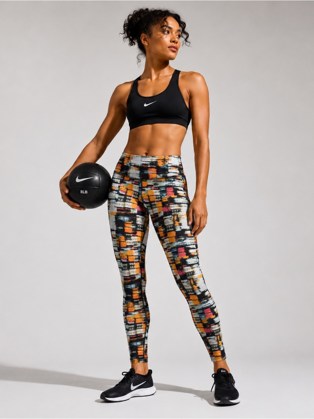 Nike Dri-FIT Women’s Abstract Print Leggings Medium Multicolor Activewear